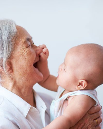 Grandmother with baby